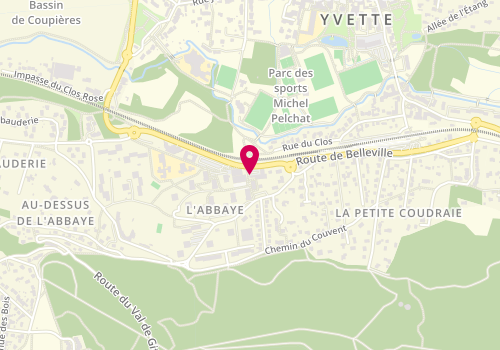 Plan de Restaurant Pizza Crispy, Centre Commercial de l'Abbaye, 91190 Gif-sur-Yvette