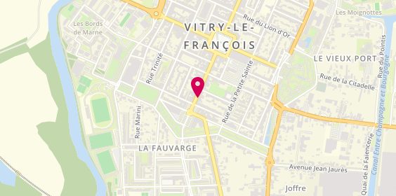 Plan de L'Instant Pizza, 6 Rue Aristide Briand, 51300 Vitry-le-François