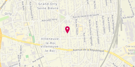 Plan de L'Arbre à Pâtes, 23 avenue du Maréchal Joffre, 94290 Villeneuve-le-Roi