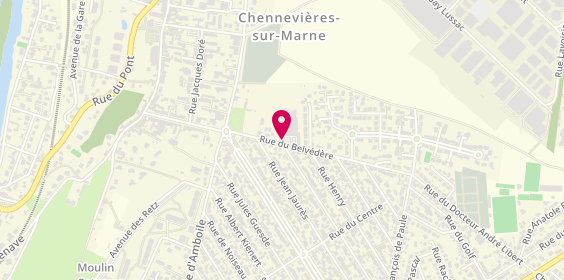 Plan de Central pizz, 13 Rue du Belvédère, 94430 Chennevières-sur-Marne