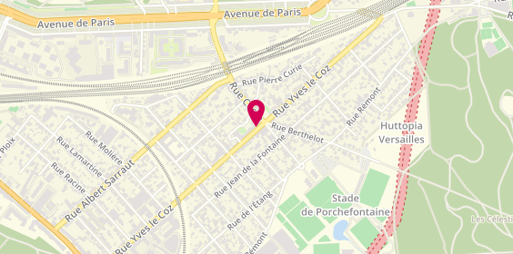 Plan de Pizza Brice, 84 Rue Yves le Coz, 78000 Versailles