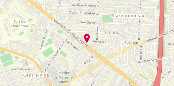 Plan de Telepizza, 177 avenue du Général-Leclerc, 94700 Maisons-Alfort