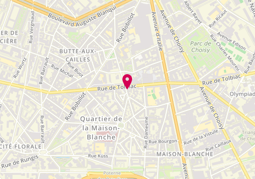 Plan de Pizza Ti Amo, 169 Rue de Tolbiac, 75013 Paris