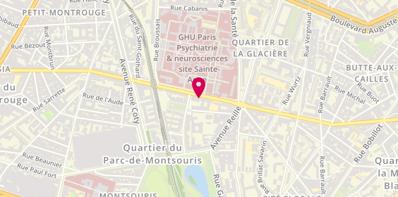 Plan de Pizza Caravella, 5 Bis Rue d'Alésia, 75014 Paris