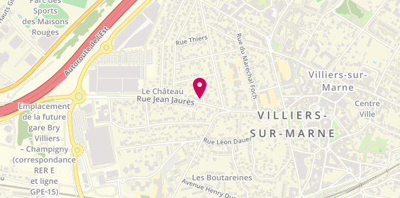 Plan de Mona Lisa - Restaurant, 57 Rue Jean Jaurès, 94350 Villiers-sur-Marne