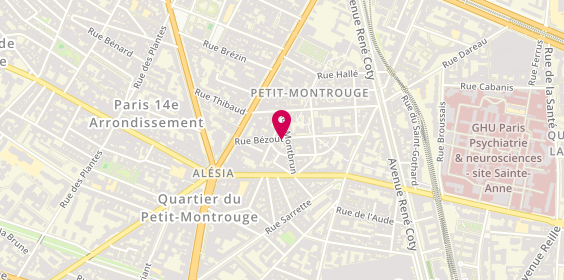 Plan de Gigi Pizza, 33 Bis Rue Bézout, 75014 Paris