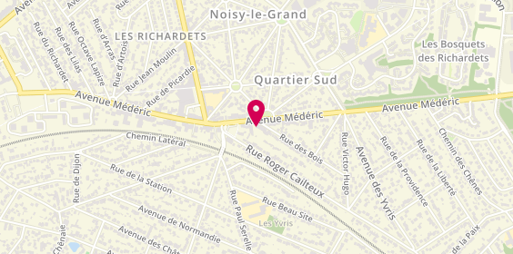 Plan de 1 2 3 Pizza, 2 Rue des Bois, 93160 Noisy-le-Grand