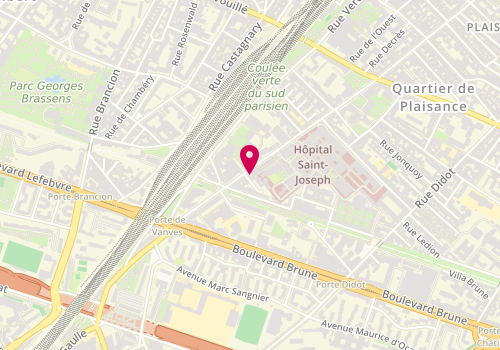 Plan de Pizza Angelina - Pizzeria Paris 14, 197 Rue Raymond Losserand, 75014 Paris