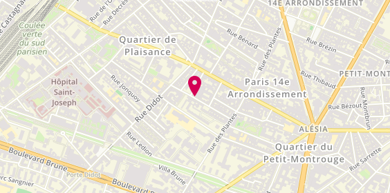 Plan de Pizza la Mamma, 32 Rue Louis Morard, 75014 Paris