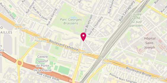 Plan de Pizzeria Bellacitta, 117 Rue Brancion, 75015 Paris