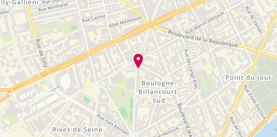 Plan de Restaurant Paparotti Boulogne-Billancourt, 14 Rue Victor Griffuelhes, 92100 Boulogne-Billancourt