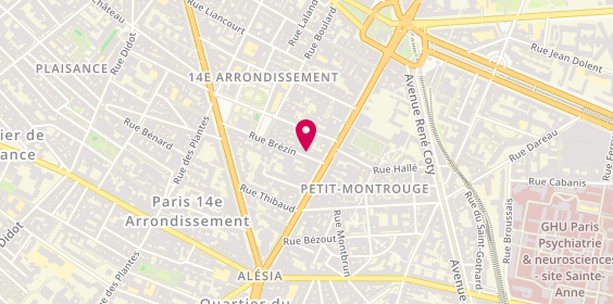 Plan de Green Café, 6 Rue Brézin, 75014 Paris