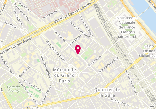 Plan de Pizzeria del Gladiatore Subito, 37 Rue Dunois, 75013 Paris