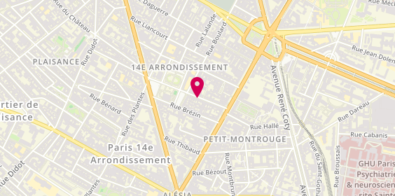 Plan de La Mia Pizza, 19 Rue Mouton Duvernet, 75014 Paris