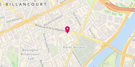Plan de Pizza italia, 43 Boulevard de la République, 92100 Boulogne-Billancourt