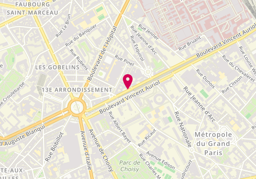 Plan de Pizza House, 152 boulevard Vincent Auriol, 75013 Paris