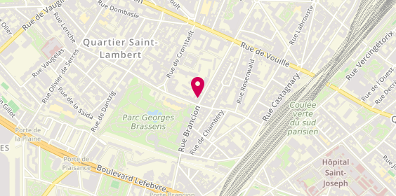 Plan de Tatou Pizza, 68 Rue Brancion, 75015 Paris
