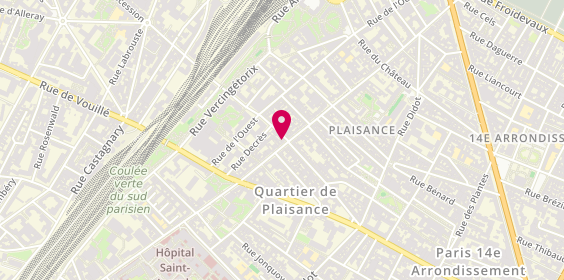 Plan de Pizza Nelly, 96 Rue Raymond Losserand, 75014 Paris