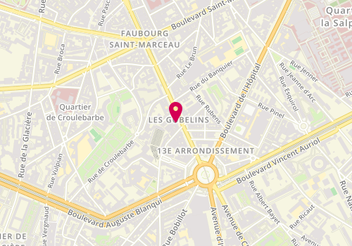 Plan de Pizza Del Navona, 60 avenue des Gobelins, 75013 Paris