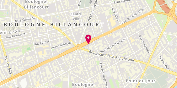 Plan de Le Belvédère, 95 avenue Edouard Vaillant, 92100 Boulogne-Billancourt