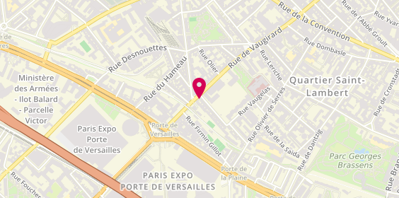 Plan de 15 Pizza, Bât 1 395 Rue Vaugirard, 75015 Paris