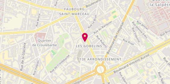 Plan de Dolce Romana, 50 avenue des Gobelins, 75013 Paris