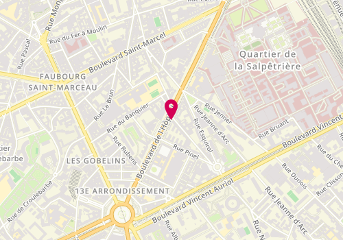 Plan de Top Pizza, 137 Boulevard de l'Hôpital, 75013 Paris