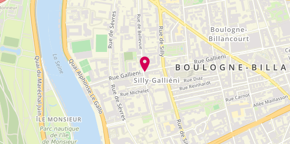 Plan de Le Vivaldi, 73 Rue de Bellevue, 92100 Boulogne-Billancourt