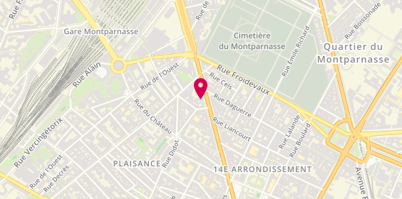 Plan de La Campagnola, 122 avenue du Maine, 75014 Paris