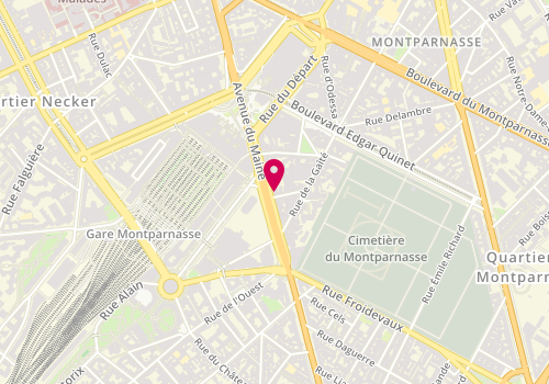 Plan de Pizza Roma Montparnasse, 61 avenue du Maine, 75014 Paris