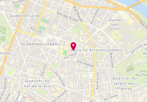 Plan de Racina, 43 Rue Descartes, 75005 Paris