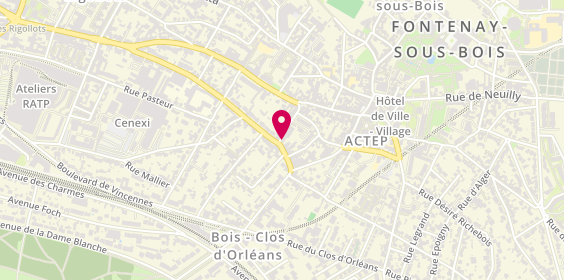 Plan de Xl Pizza, 13 Rue du Commandant Jean Duhail, 94120 Fontenay-sous-Bois