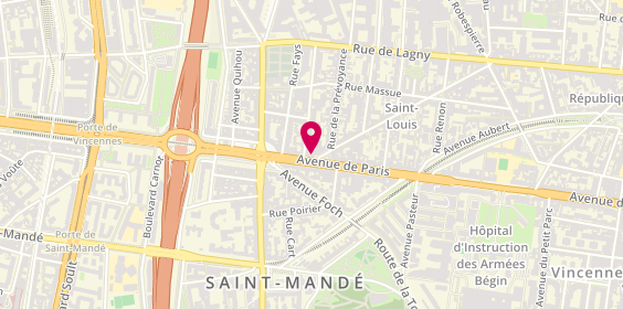 Plan de Danieli Caffè, 170 avenue de Paris, 94300 Vincennes