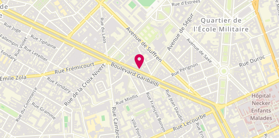 Plan de Pizza Sandro, 21 Boulevard Garibaldi, 75015 Paris