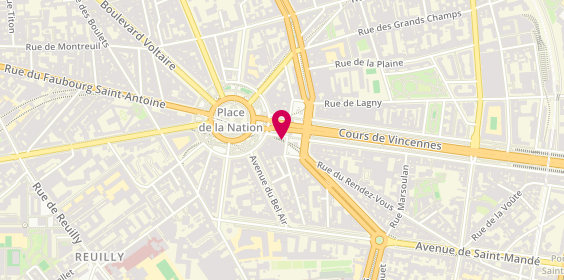 Plan de Cafe Marco Polo, 8-10 avenue du Trône, 75012 Paris