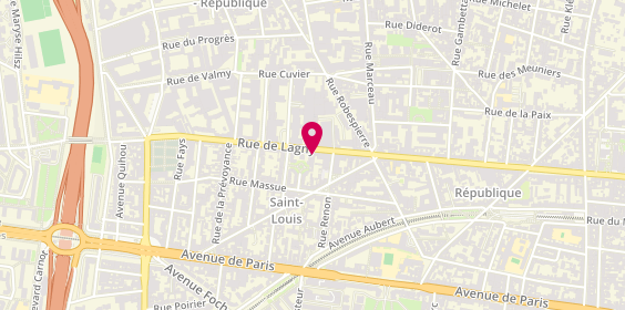 Plan de O Pizza Five, 21 Rue de Lagny, 94300 Vincennes