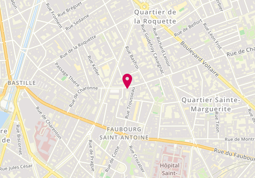 Plan de Restaurant Artista, 62 Rue de Charonne, 75011 Paris