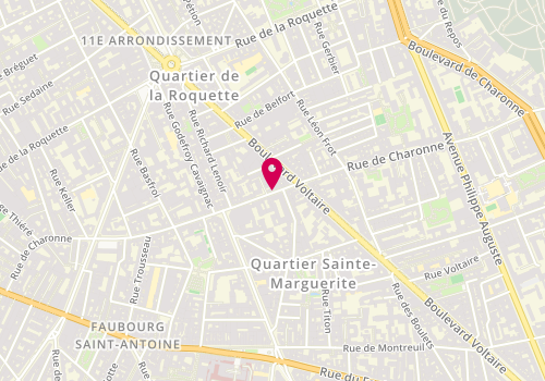 Plan de Charonne Pizza, 101 Rue de Charonne, 75011 Paris