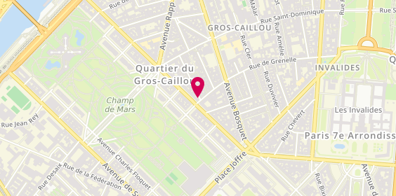 Plan de Pizza la gourmandise, 28 Rue Augereau, 75007 Paris