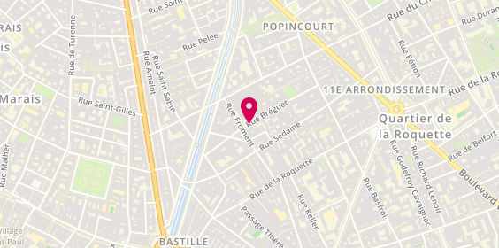 Plan de Amore & Basta, 20 rue Bréguet, 75011 Paris