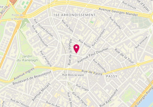 Plan de Domino's Pizza, 50 Rue Desbordes-Valmore, 75116 Paris