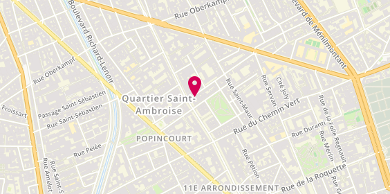 Plan de Minatonio, 6 Rue Saint Ambroise, 75011 Paris