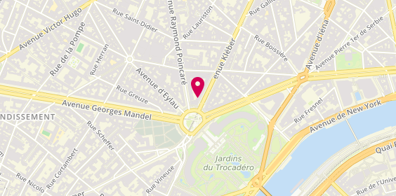Plan de Mokus, 116 avenue Kléber, 75116 Paris