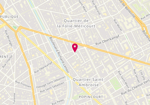 Plan de Paris Féni, 15 Bis Rue Ternaux, 75011 Paris