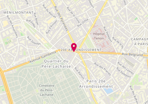 Plan de Mcdonald's, Place Gambetta, 7 Face Mairie Du, 75020 Paris