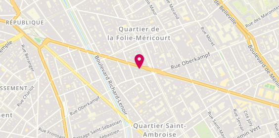 Plan de Arlecchino, 42 avenue de la Republique, 75011 Paris
