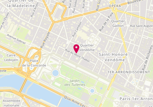 Plan de Le Cosy, 26 Rue du Mont Thabor, 75001 Paris