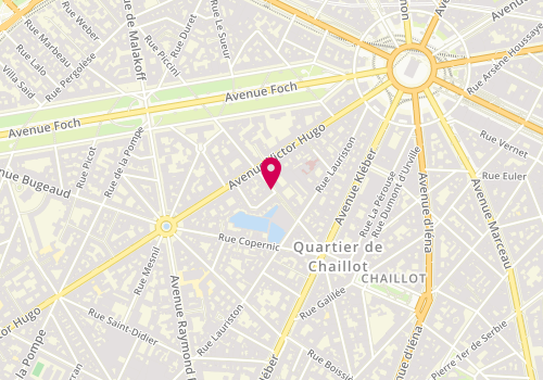 Plan de Restaurant le Vinci, 23 Rue Paul Valéry, 75116 Paris