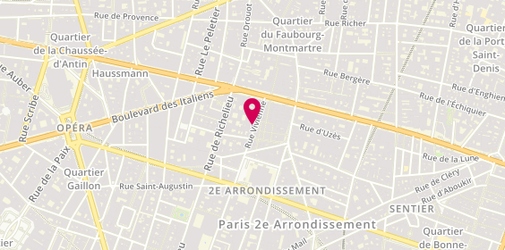Plan de Pizza Chez Francesco, 45 Rue Vivienne, 75002 Paris