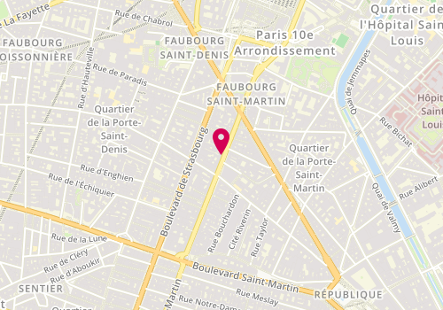 Plan de Pizza Martin, 75 Rue Faubourg Saint Martin, 75010 Paris